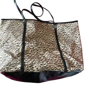 Jazzercise Leopard Print Tote Bag EUC